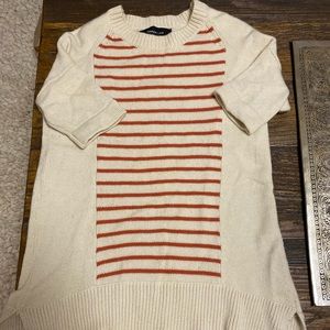 Derek Lam 100% cashmere sweater cream and red